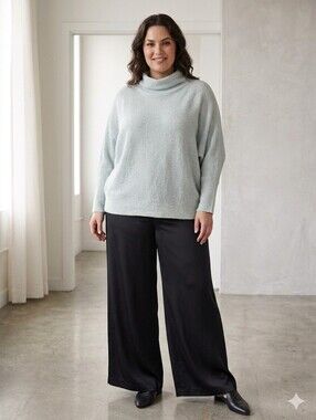 Simply Vera Wang Light Blue Cozy Cowl Neck Sweater